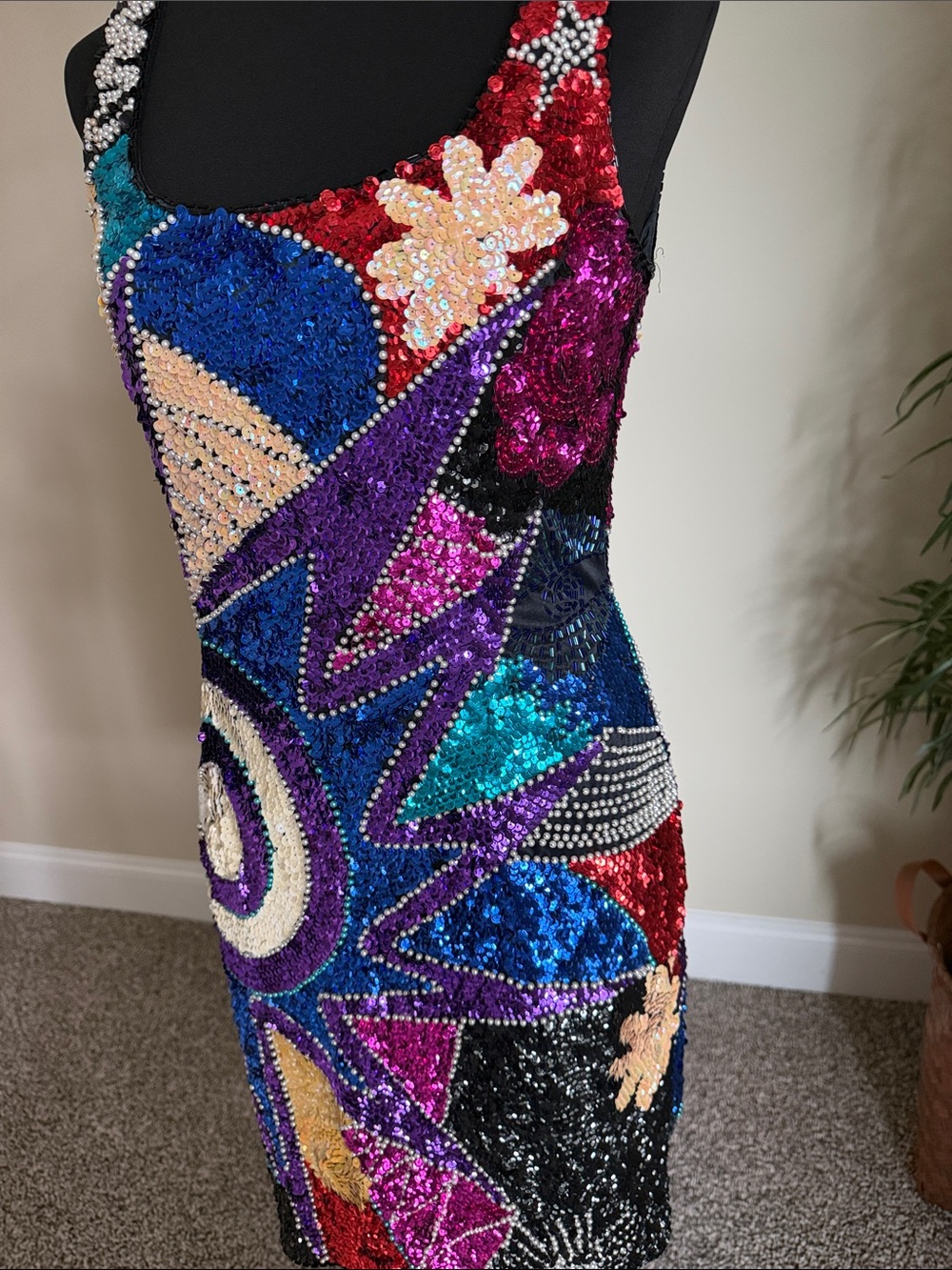 Alyce Paris Multicolor Sequin Sleeveless Bodycon Dress - Picture 6 of 8